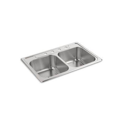 Sterling Plumbing Middleton Double-Equal Kitchen Sink - 33" x 22" x 8"