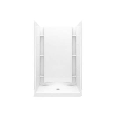 Sterling Plumbing Accord Alcove Shower Enclosure - 48 in. x 36 in. x 75-3/4 in. - Aging in Place Backerboards - Vikrell in White