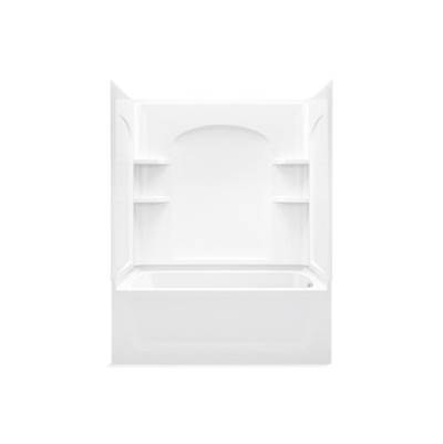 Sterling Plumbing Ensemble® Curve Bath/Shower - 60-1/4" x 32" - Right-Hand Above-Floor Drain in White