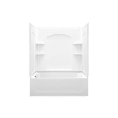 Sterling Plumbing Ensemble® Curve Bath/Shower - 60-1/4" x 32" - Left-Hand Drain in White