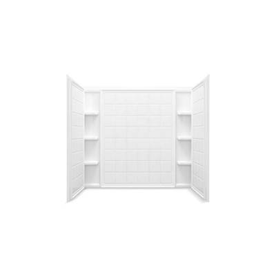 Sterling Plumbing Ensemble® Tile 60" x 37-1/2" Bath/Shower Wall Set in White