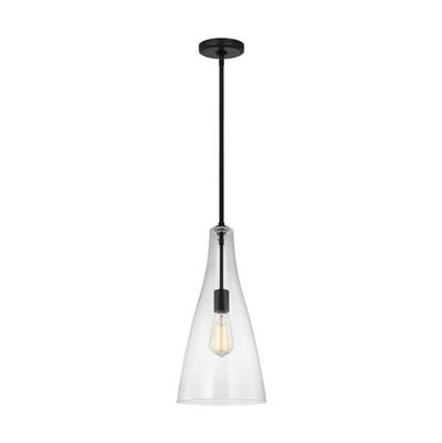 Visual Comfort Studio Collection Arilda One Light Pendant in Midnight Black