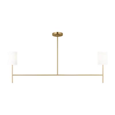 Visual Comfort Studio Collection Key Medium Linear Chandelier in Burnished Brass