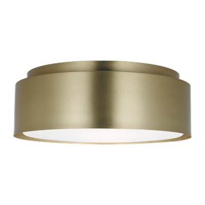 Visual Comfort Studio Collection Dartmore Medium Flush Mount in Satin Brass