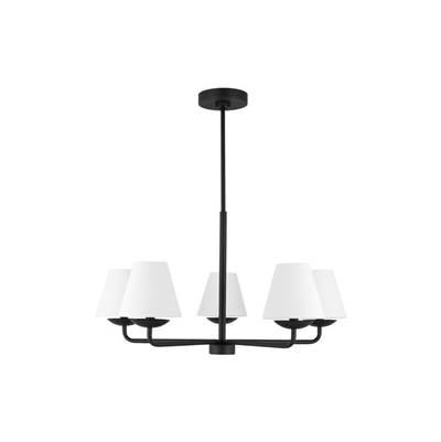 Visual Comfort Studio Collection Albion Medium Chandelier - Single Tier in Midnight Black