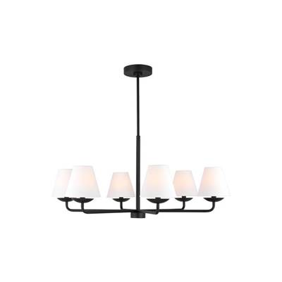 Visual Comfort Studio Collection Albion Large Chandelier - Single Tier in Midnight Black