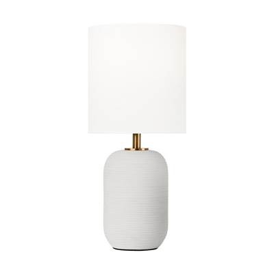 Visual Comfort Studio Collection Fanny Ceramic Small Table Lamp in Matte White
