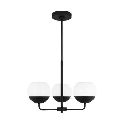 Visual Comfort Studio Collection Alvin Three-Light Chandelier in Midnight Black