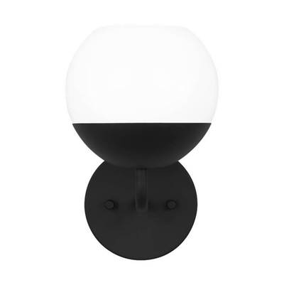 Visual Comfort Studio Collection Alvin 1-Light Wall / Bath Sconce in Midnight Black