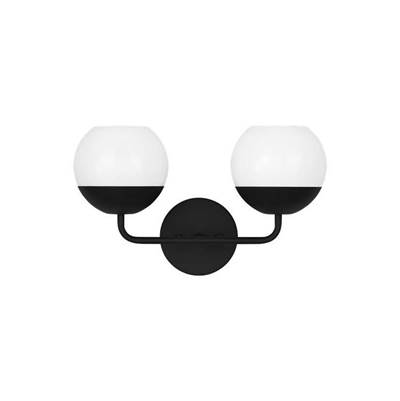 Visual Comfort Studio Collection Alvin Two-Light Vanity Light in Midnight Black