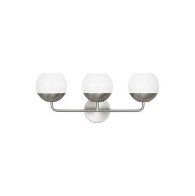 Visual Comfort Studio Collection Alvin Three-Light Vanity Light in Brushed Nickel