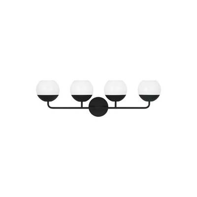 Visual Comfort Studio Collection Alvin Four-Light Vanity in Midnight Black