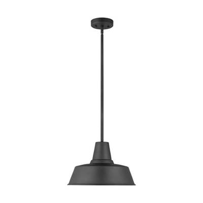 Visual Comfort Studio Collection Barn Light Outdoor Pendant - One Light - Bulbs Included in Black