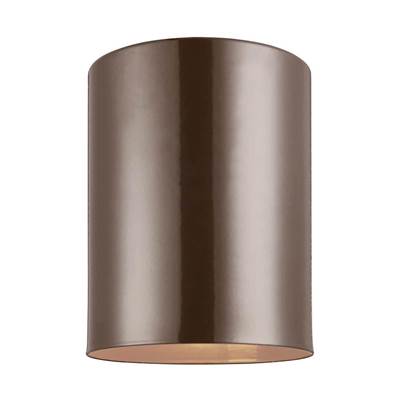Visual Comfort Studio Collection Outdoor Cylinders 5'' Flush Mount in Bronze