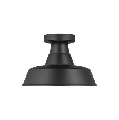 Visual Comfort Studio Collection Barn Light Outdoor Flush Mount - 1 Light in Black