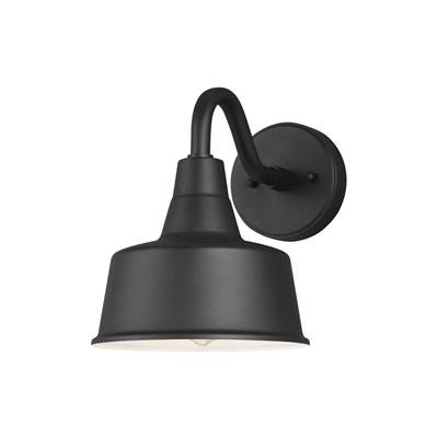 Visual Comfort Studio Collection Barn Light Small One-Light Outdoor Wall Lantern in Black