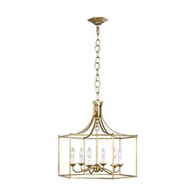 Visual Comfort Studio Collection Bantry House Wide Lantern in Antique Gild