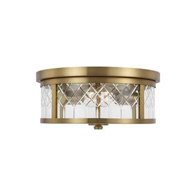 Visual Comfort Studio Collection Alec Flush Mount Light in Burnished Brass