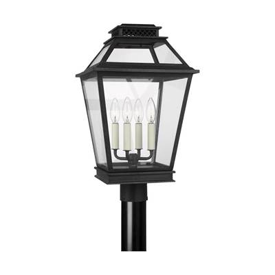 Visual Comfort Studio Collection Falmouth Post Lantern in Dark Weathered Zinc