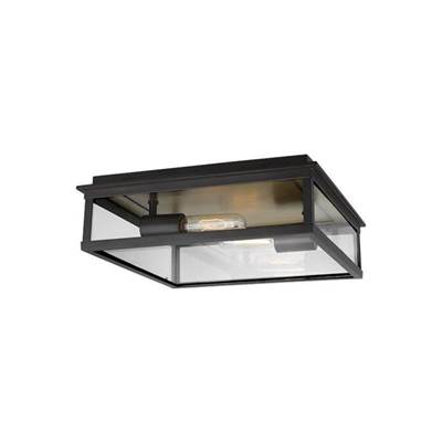 Visual Comfort Studio Collection Freeport Large Outdoor Flush Mount in Heritage Copper