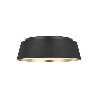 Visual Comfort Studio Collection Asher Medium Flush Mount in Midnight Black