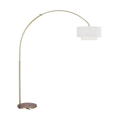 Visual Comfort Studio Collection Sawyer Floor Lamp in Burnished Brass