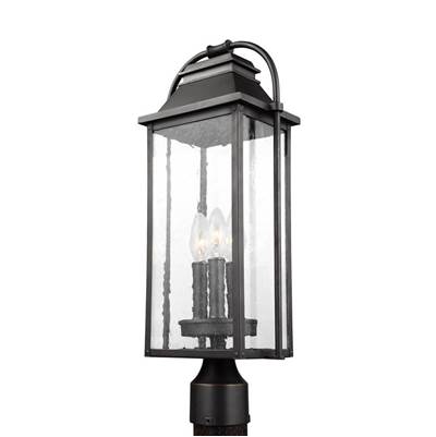 Visual Comfort Studio Collection Wellsworth Post Lantern in Antique Bronze
