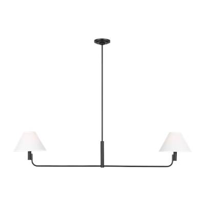 Visual Comfort Studio Collection Colfax Medium Linear Chandelier in Aged Iron