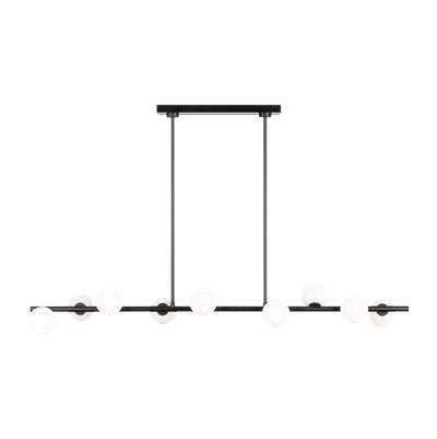 Visual Comfort Studio Collection Altair Large Linear Chandelier in Aged Iron