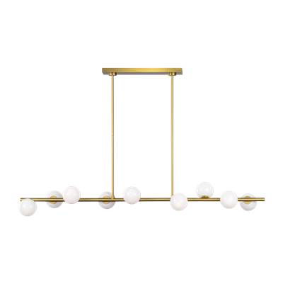 Visual Comfort Studio Collection Altair Large Linear Chandelier in Burnished Brass