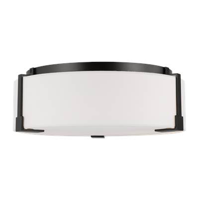 Visual Comfort Studio Collection Bergen Medium Flush Mount in Aged Iron