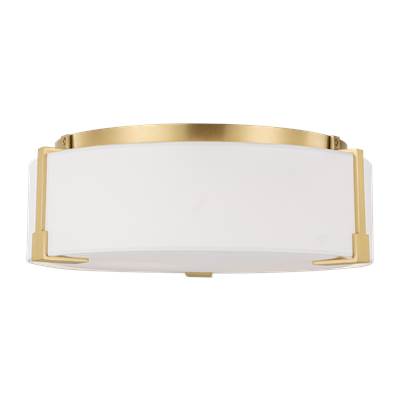 Visual Comfort Studio Collection Bergen Medium Flush Mount in Burnished Brass