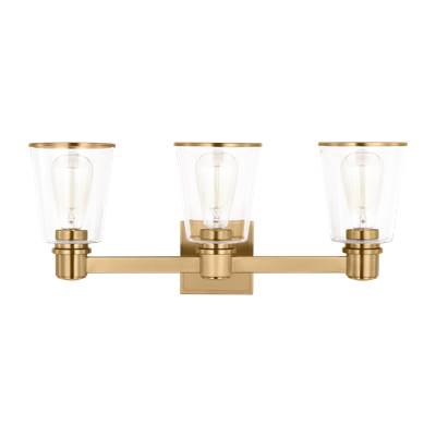 Visual Comfort Studio Collection Alessa 3-Light Vanity in Burnished Brass