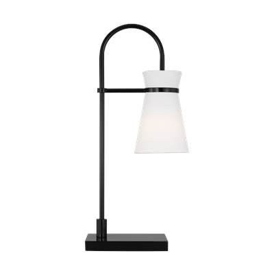 Visual Comfort Studio Collection Binx Medium Task Table Lamp in Midnight Black