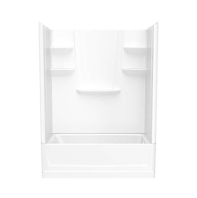 Swan Veritek® Pro 60 x 30 Alcove Tub Shower - Right Hand Drain - Four-Piece in White