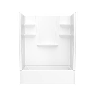 Swan Veritek® Pro 60 x 30 Alcove Tub Shower - Right Hand Drain - Four-Piece in White