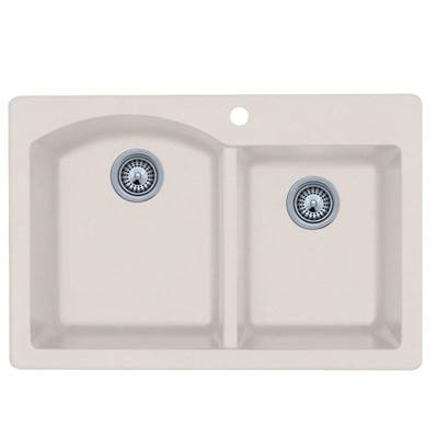 Swan Granite Drop-In Double Bowl Sink - 22'' x 33'' in Granito