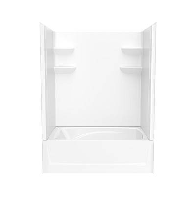 Swan Veritek™ Pro 60 x 42 Alcove Tub Shower Enclosure - Right Hand Drain - Four-Piece in White