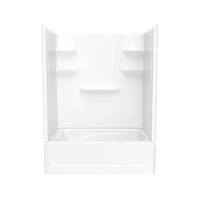 Swan Veritek™ Pro 60 x 42 Alcove Tub Shower Enclosure - Left Hand Drain - Four-Piece in White