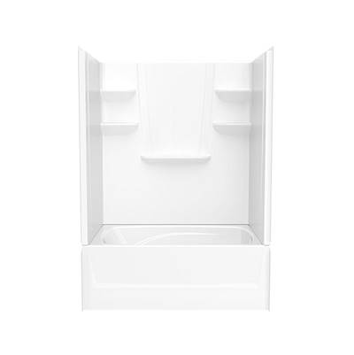 Swan Veritek™ Pro 60 x 42 Alcove Tub Shower Enclosure - Left Hand Drain - Four-Piece in White