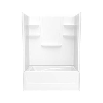 Swan Veritek™ Pro 60 x 36 Alcove Tub Shower Enclosure - Right Hand Drain - Four-Piece in White