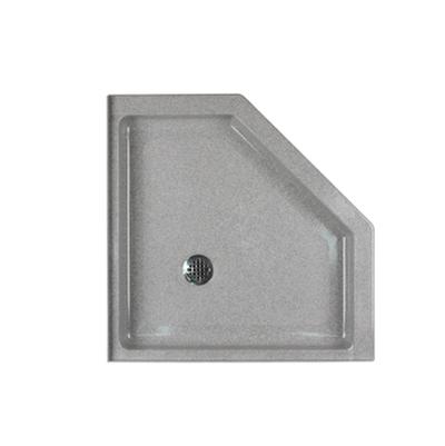 Swan SS-36NEO Swanstone Corner Shower Base - 36 x 36 - Center Drain in Gray Granite