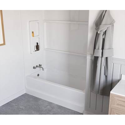 Swan Veritek 30" x 60" Alcove Soaking Bath - Left Drain in White