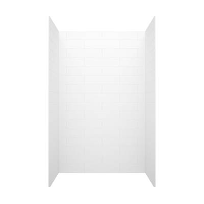 Swan Swanstone Shower Wall Kit - 32" x 50" x 84" - Modern Subway Tile in White