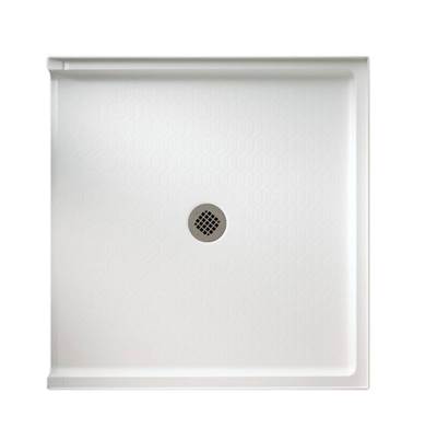 Swan Veritek 37" x 38" Alcove Shower Base - Center Drain in White