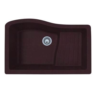 Swan Granite Undermount Kitchen Sink - 22" x 33" - Ascend Bowl in Espresso