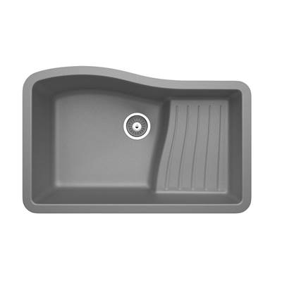 Swan Granite Undermount Kitchen Sink - 22" x 33" - Ascend Bowl in Metallico