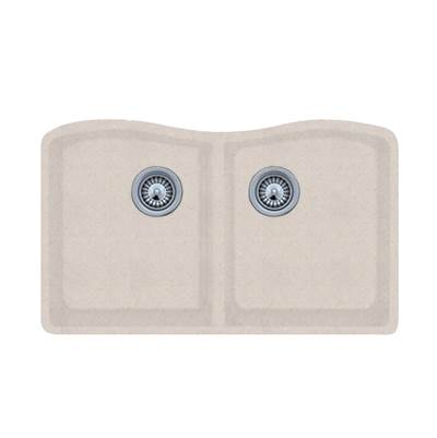 Swan Granite Undermount Kitchen Sink - 22" x 33" - Double Bowl in Granito