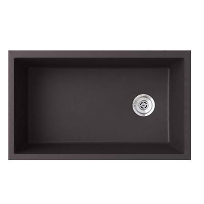 Swan Granite Undermount Kitchen Sink - 22" x 33" - Single Bowl in Nero