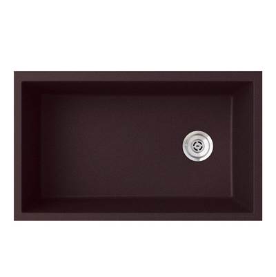 Swan Granite Undermount Kitchen Sink - 22" x 33" - Single Bowl in Espresso